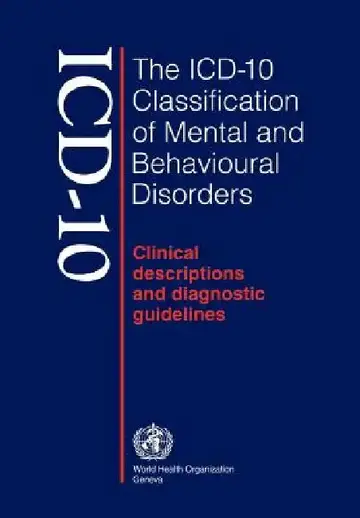 Cover of ICD-10 Classification of Mental and Behavioural Disorders