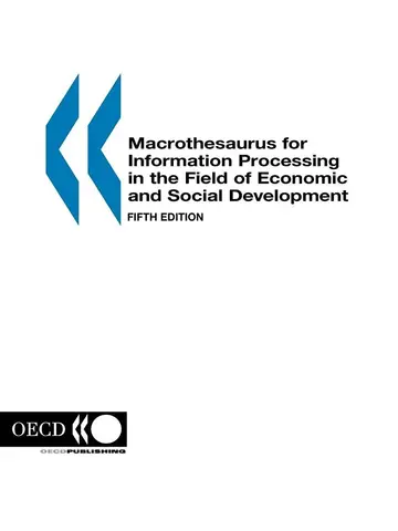 Cover of Macrothesaurus for information processing in the field of economic and social development