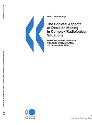 Cover of The societal aspects of decision making in complex radiological situations