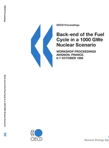 Cover of Oecd Proceedings Back-End of the Fuel Cycle in a 1000 Gwe Nuclear Scenario
