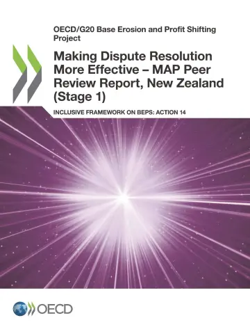 Cover of Making dispute resolution more effective - MAP peer review report, New Zealand (stage 1)