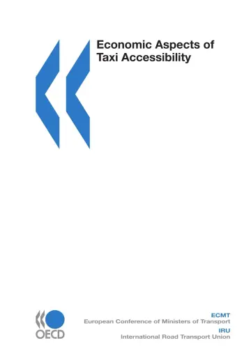 Cover of Economic Aspects of Taxi Accessibility