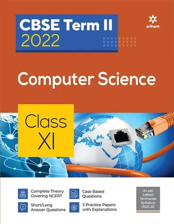 Cover of Arihant CBSE Computer Science Term 2 Class 11 for 2022 Exam