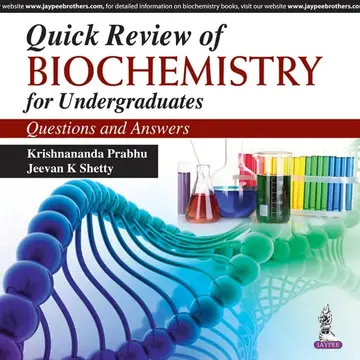 Cover of Quick Review of Biochemistry for Undergraduates