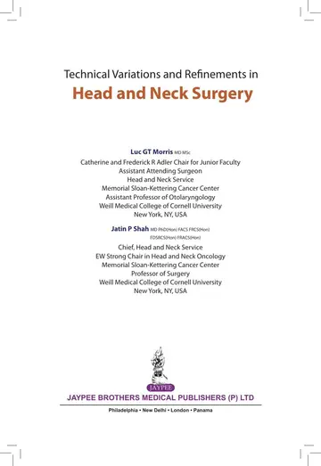 Cover of Technical Variations and Refinements in Head and Neck Surgery