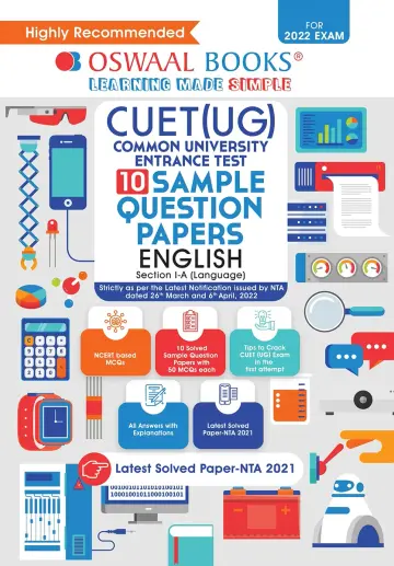 Cover of Oswaal NTA CUET (UG) 10 Sample Question Papers, English