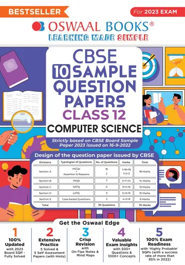 Cover of Oswaal CBSE Sample Question Papers Class 12 Computer Science