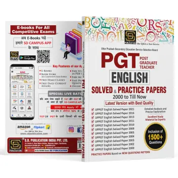 Cover of Uttar Pradesh Secondary Education Service Selection Board PGT English - 11 Solved Papers (2021 to 2000) & 5 Practice Sets