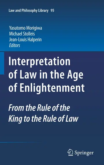 Cover of Interpretation of Law in the Age of Enlightenment