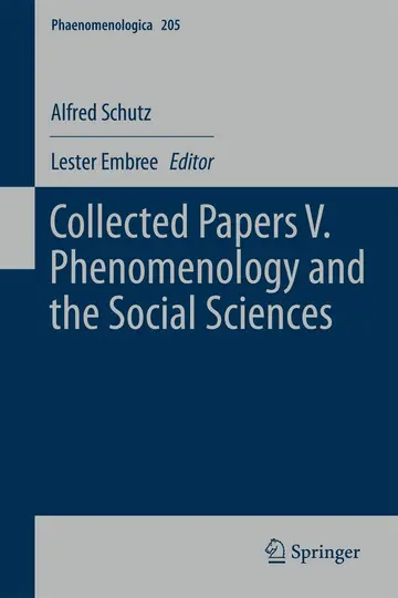 Cover of Collected Papers V. Phenomenology and the Social Sciences