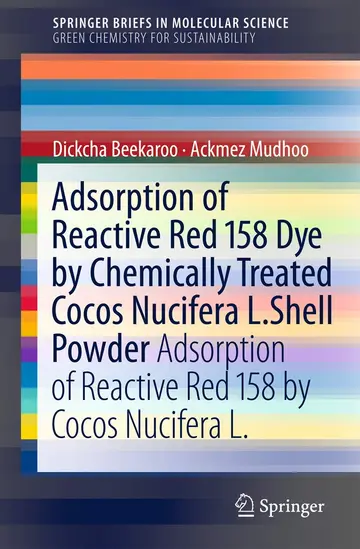 Cover of Adsorption of Reactive Red 158 Dye by Chemically Treated Cocos Nucifera L. Shell Powder