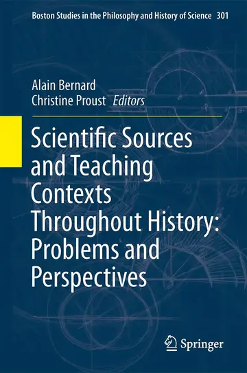 Cover of Scientific Sources and Teaching Contexts Throughout History