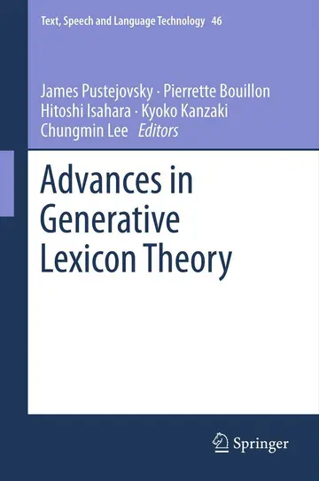 Cover of Advances in Generative Lexicon Theory