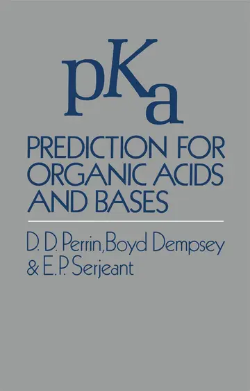 Cover of Pka Prediction for Organic Acids and Bases