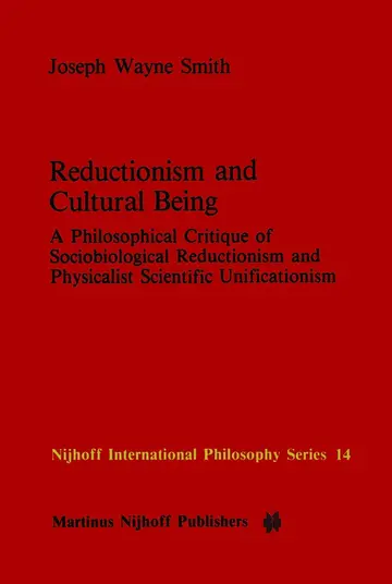Cover of Reductionism and Cultural Being