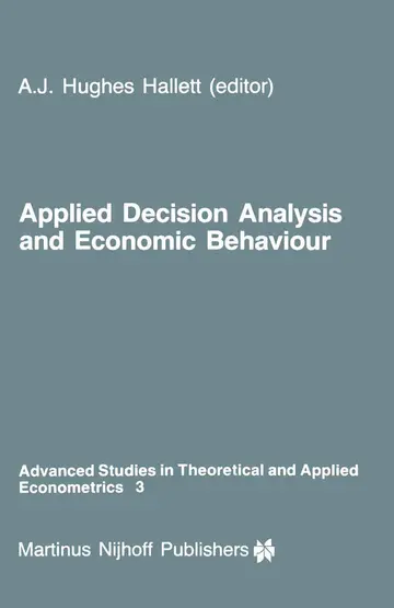 Cover of Applied Decision Analysis and Economic Behaviour