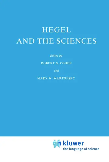 Cover of Hegel and the Sciences