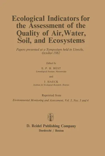 Cover of Ecological Indicators for the Assessment of the Quality of Air, Water, Soil, and Ecosystems