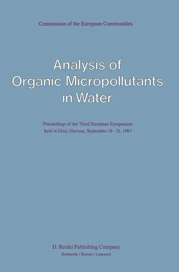 Cover of Analysis of Organic Micropollutants in Water