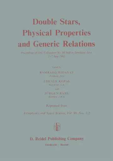 Cover of Double Stars, Physical Properties and Generic Relations