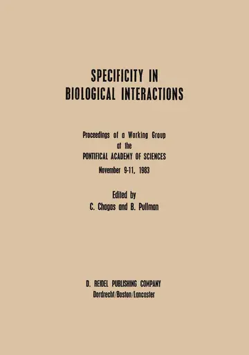Cover of Specificity in Biological Interactions