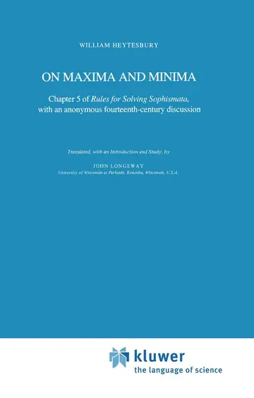 Cover of On Maxima and Minima