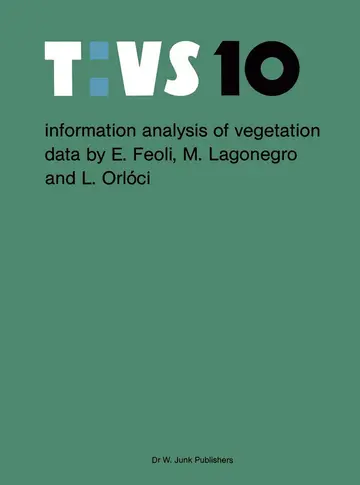 Cover of Information analysis of vegetation data