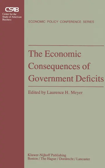 Cover of The Economic Consequences of Government Deficits