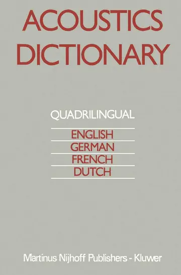 Cover of Acoustics Dictionary