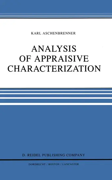 Cover of Analysis of Appraisive Characterization