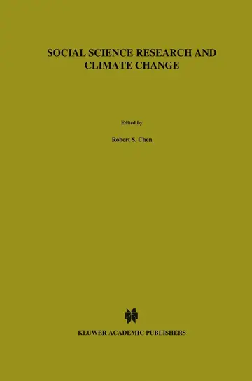 Cover of Social Science Research and Climate Change