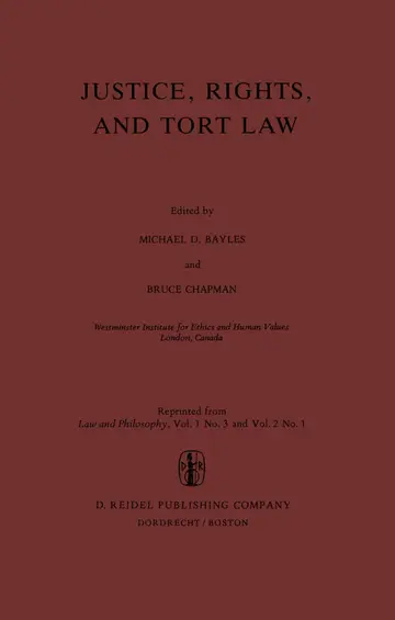 Cover of Justice, Rights, and Tort Law