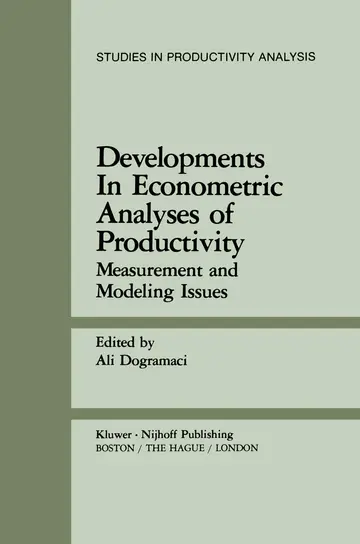 Cover of Developments in Econometric Analyses of Productivity