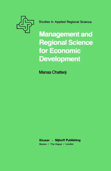 Cover of Management and Regional Science for Economic Development