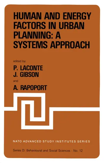 Cover of Human and Energy Factors in Urban Planning