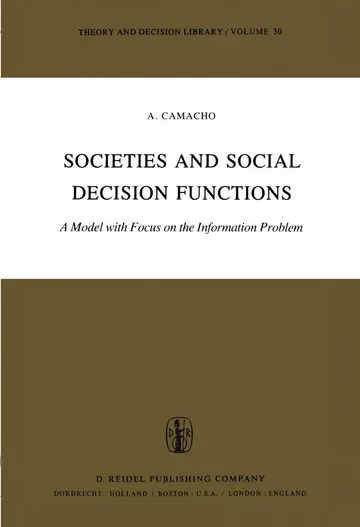 Cover of Societies and Social Decision Functions
