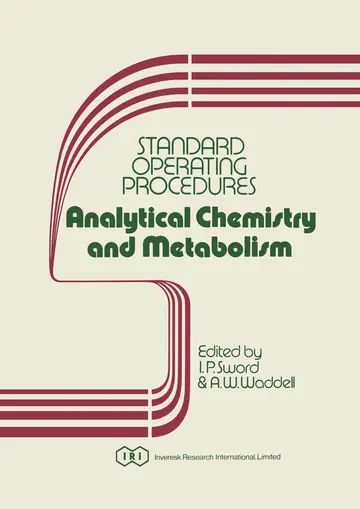 Cover of Standard Operating Procedures Analytical Chemistry and Metabolism
