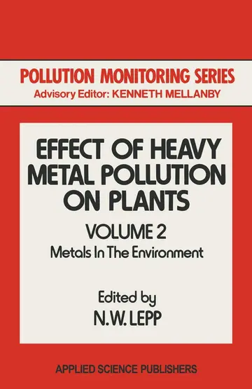 Cover of Effect of Heavy Metal Pollution on Plants