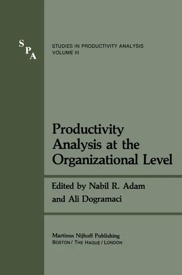 Cover of Productivity Analysis at the Organizational Level