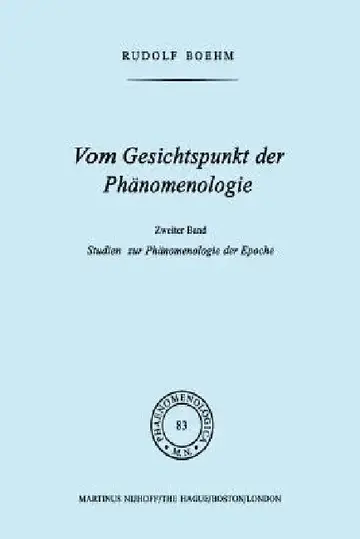 Cover of Vom Gesichtspunkt Der Phänomenologie