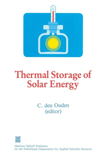 Cover of Thermal Storage of Solar Energy