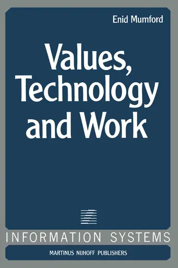 Cover of Values, Technology and Work