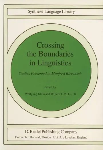 Cover of Crossing the Boundaries in Linguistics