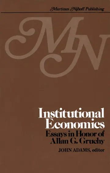 Cover of Institutional Economics