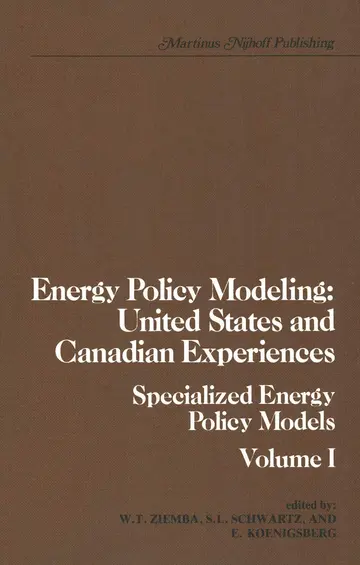 Cover of Energy Policy Modeling