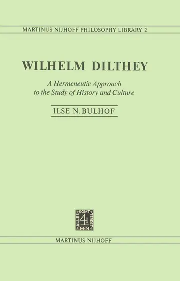 Cover of Wilhelm Dilthey