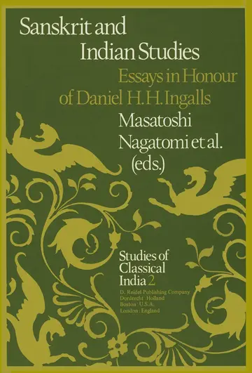 Cover of Sanskrit and Indian Studies
