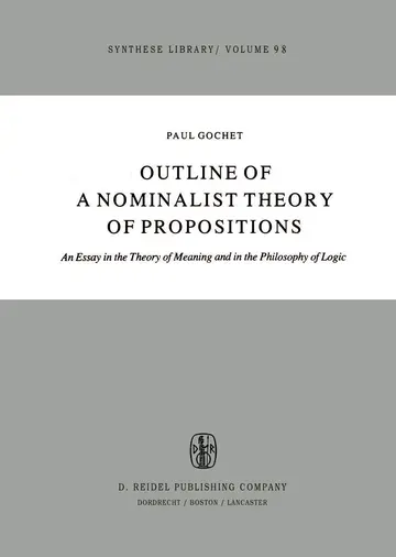 Cover of Outline of a Nominalist Theory of Propositions
