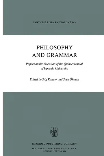 Cover of Philosophy and Grammar