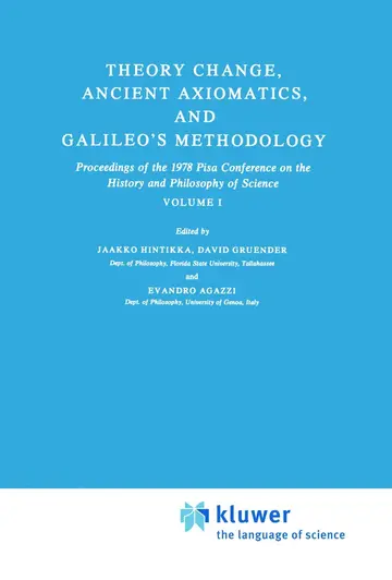 Cover of Theory Change, Ancient Axiomatics, and Galileo’s Methodology
